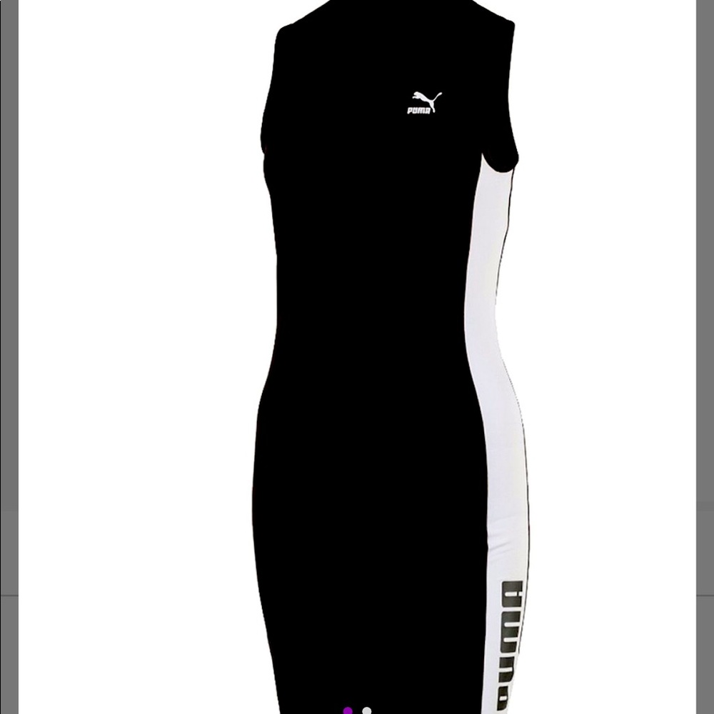 Puma Fitted dress.  Mock turtle neck